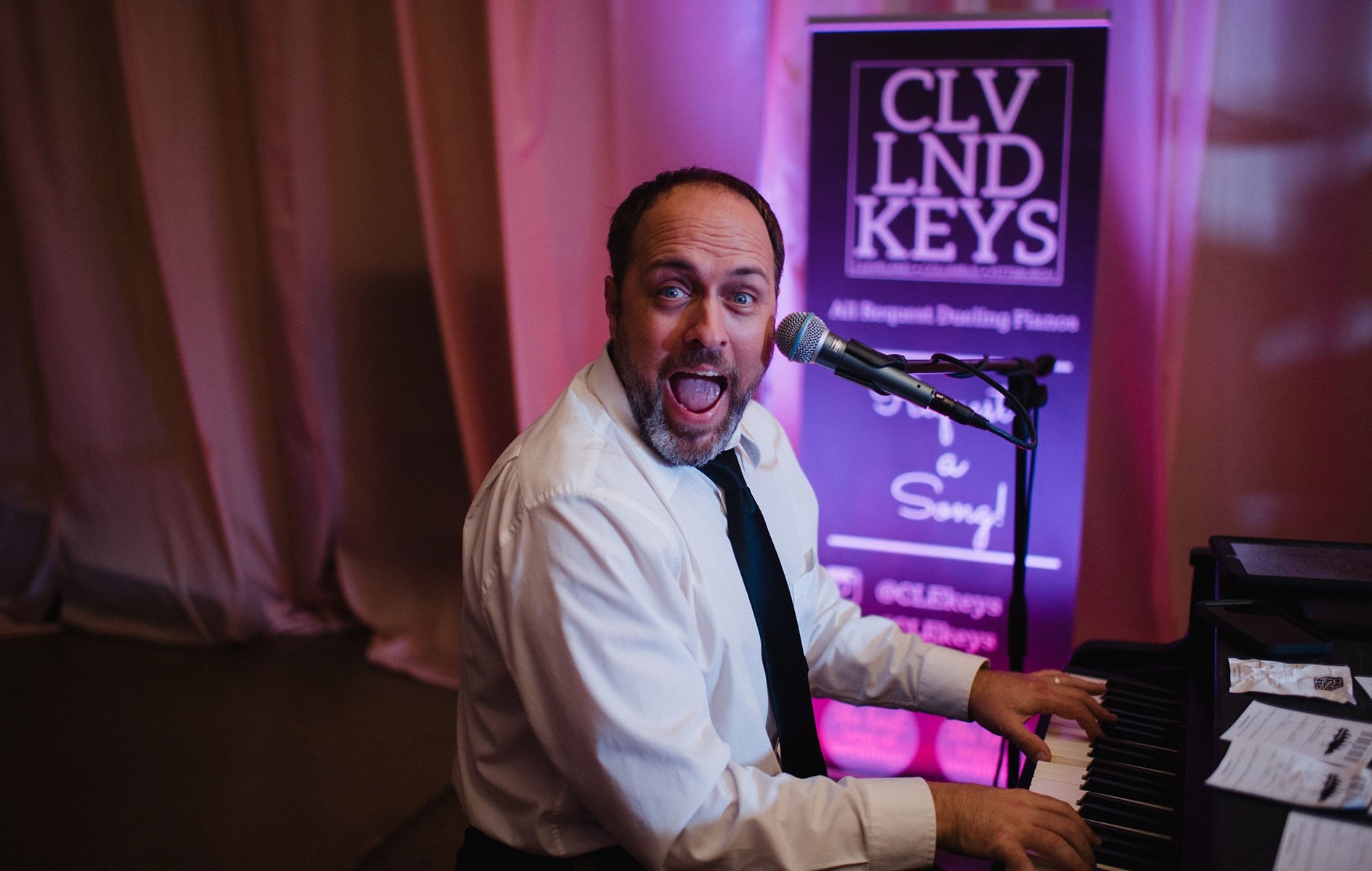 cleveland keys pianist performing at wedding